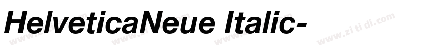 HelveticaNeue Italic字体转换